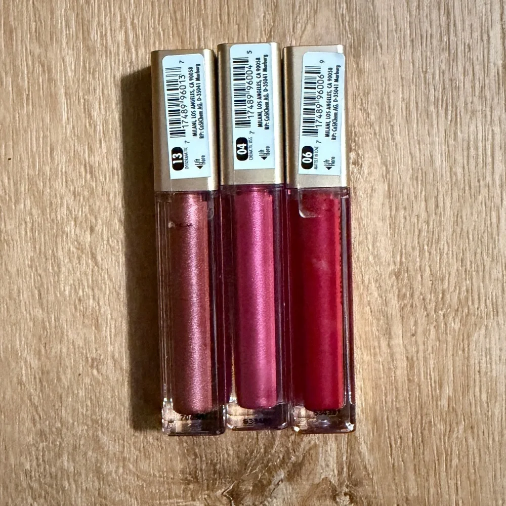 Milani Amore Matte Metallic Lip Crème Trio - Pink, Red, Plum